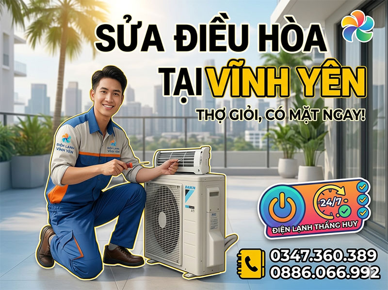 Sửa điều hòa tại Vĩnh Yên