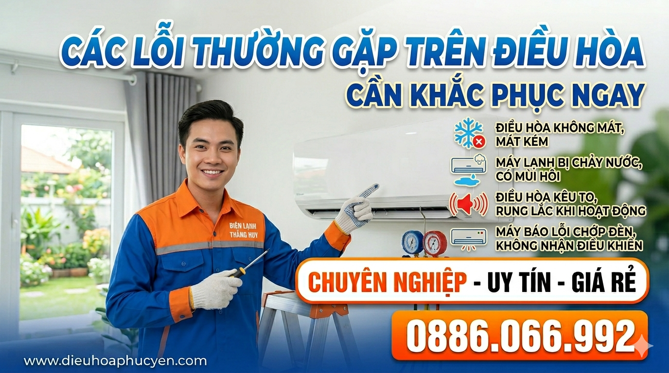 Các lỗi thường gặp trên điều hòa cần khắc phục ngay